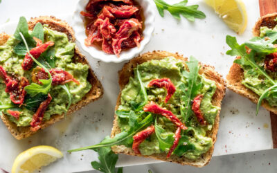Avocado Toast with Marinated Artichokes and Sun-dried Tomatoes