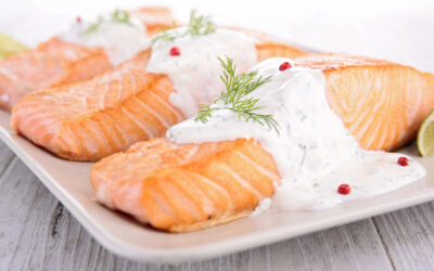 Baked Salmon With Caper Dill Mayo
